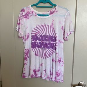 CHASER David Bowie Tie Dye Graphic Tee Size M